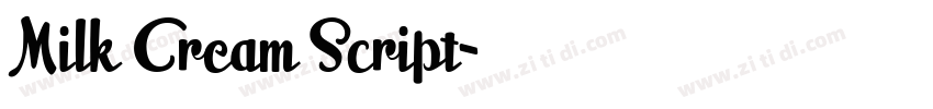 Milk Cream Script字体转换